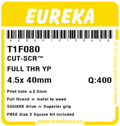 T1F080 - Cut Screw -T1F080_Label_T